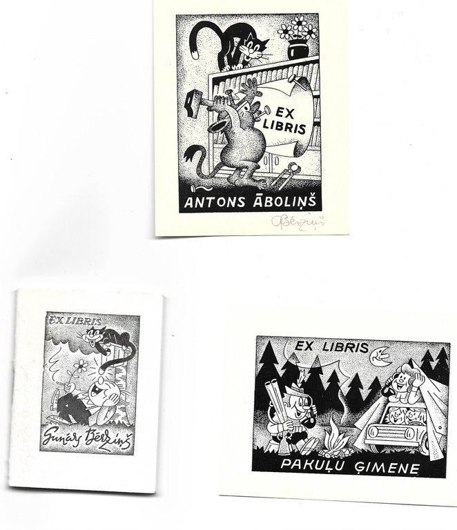 10 Gunārs Bērziņš ex-libris + ex-libris catalog