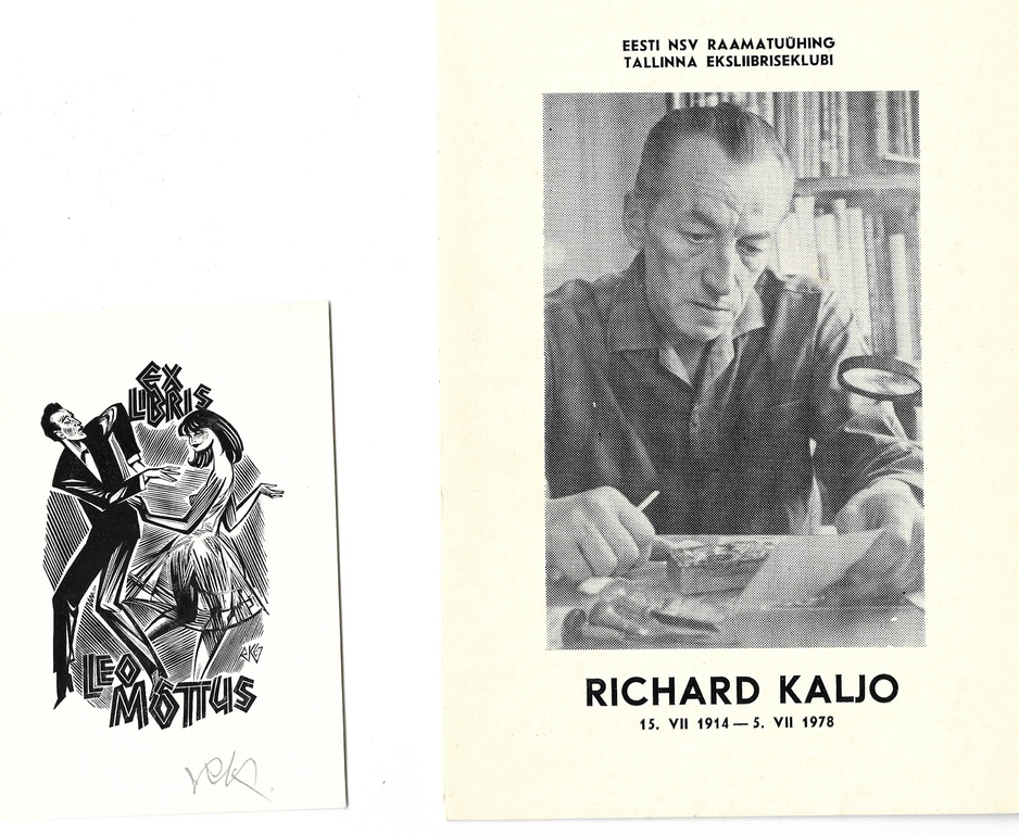 Richard Kaljo 10 ex-libris and 1 brochure