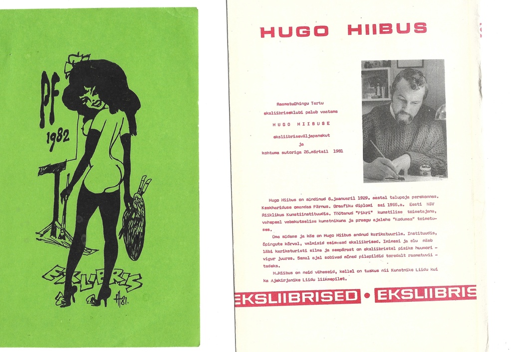 Hugo Hibiusa 9 ekslibri un 1 brošūras 