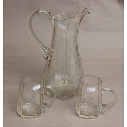 Набор из стекло «Виноград» - 1 чашка, 2 чашки