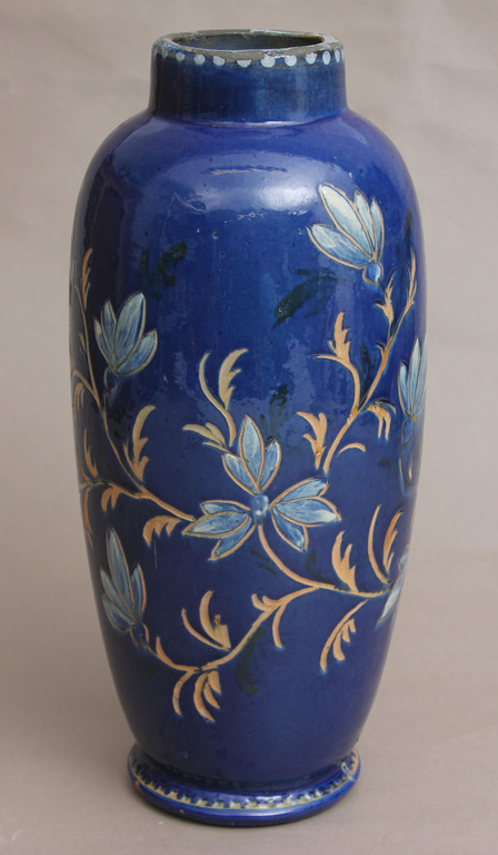 Zila keramikas vāze 