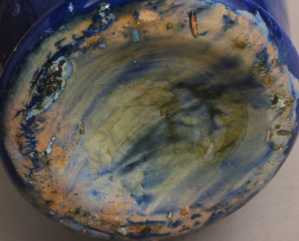 Zila keramikas vāze 