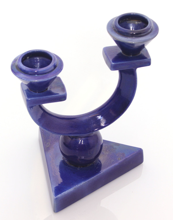 Faience candlestick