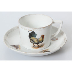 Porcelain cup with saucer 