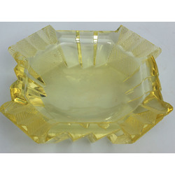 Yellow glass ashtray (large)