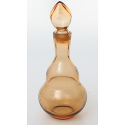 Orange glass decanter