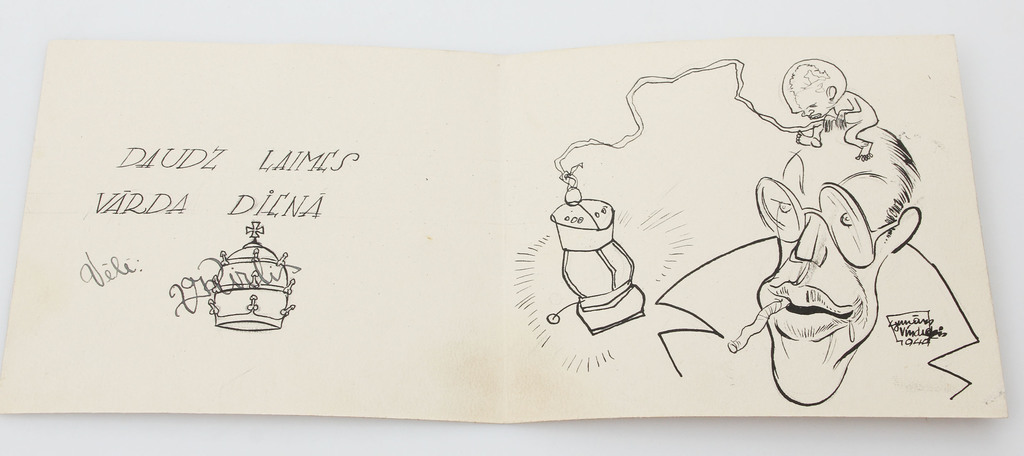 Greetings drawn by Gunārs Vīndedzis