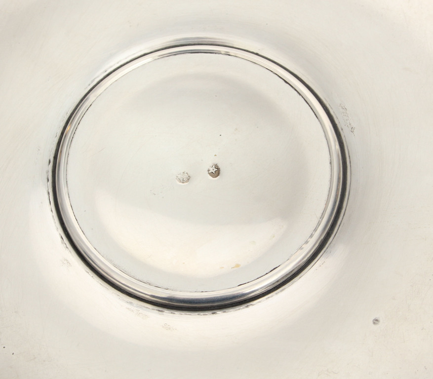 Silver bowl with enamel