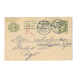 Postcard-complaint addressed to the head of the Riga radio