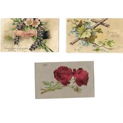 Various postcards (with gilding, glosses, printed ..) (6 pcs.)