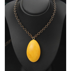 Natural Baltic amber pendant with chain