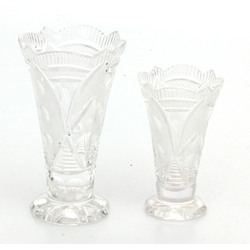 Two crystal vases