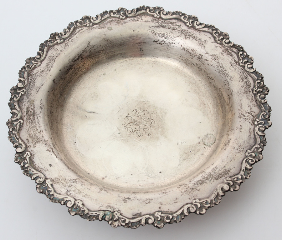 Silver bowl with engraving