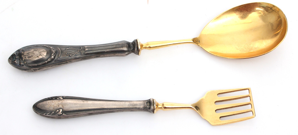 Set - Silver spoon and fork