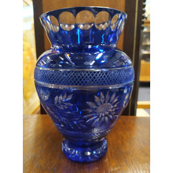 Blue glass vase 