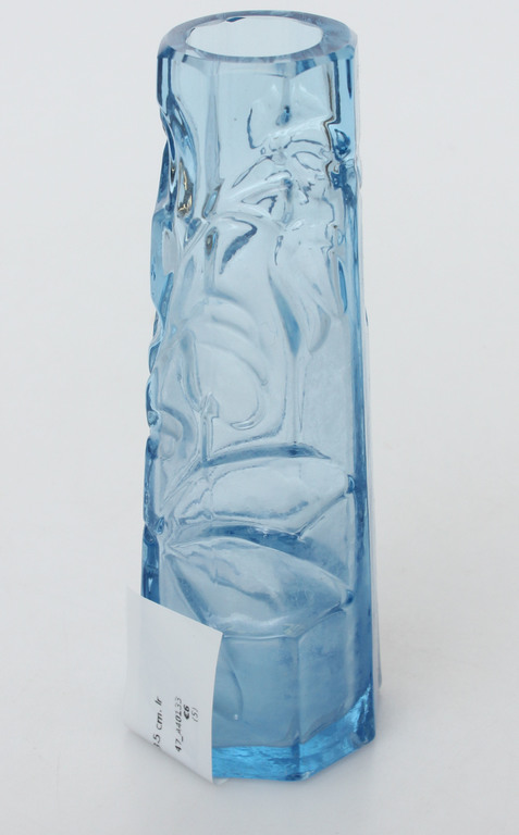 Small glass vase in art noveau