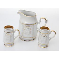 Porcelain set - Jug and two mugs