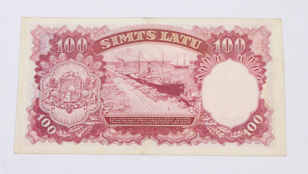 100 lats banknote, 1939