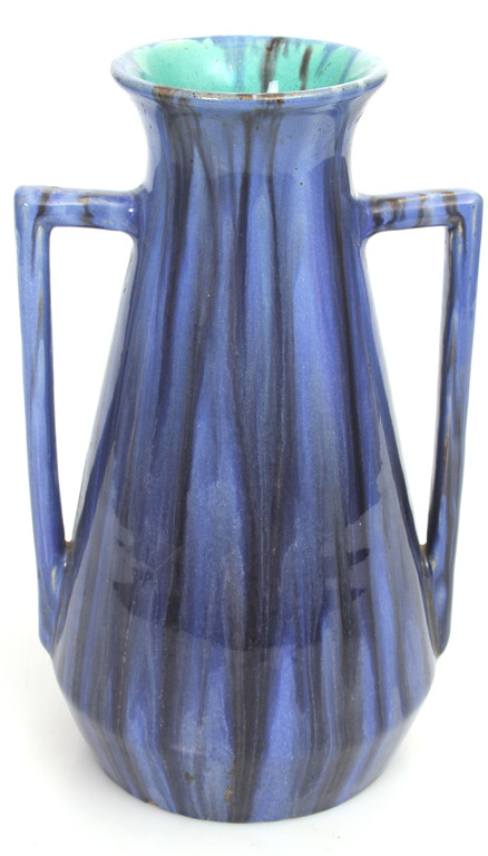 Jūgendstila keramikas vāze (zila)
