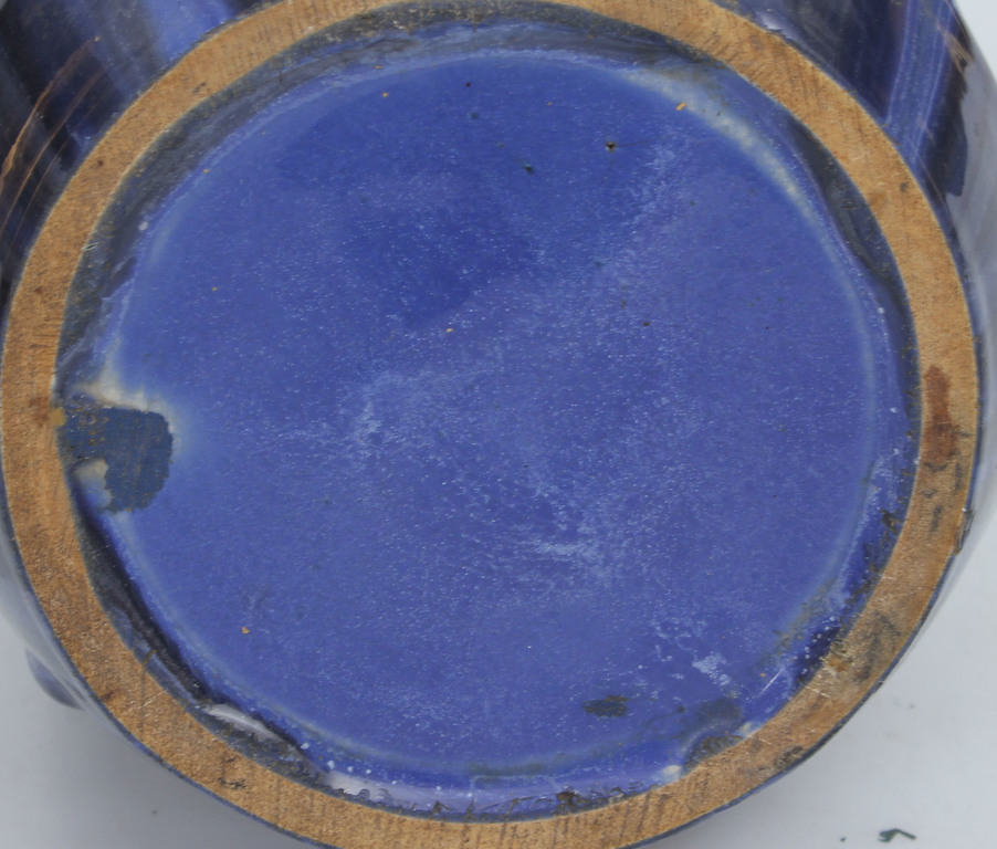Керамическая ваза в стиле модерн (синяя)