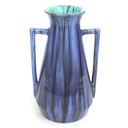 Jūgendstila keramikas vāze (zila)