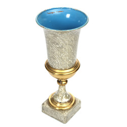 Metal cup with enamel