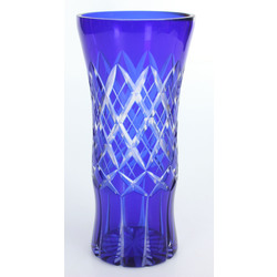 Blue glass vase