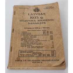  Latvijas 1935.g. telefona abonentu saraksts