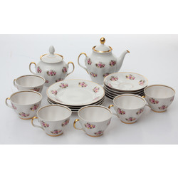 Porcelain set for 6 people (roses)