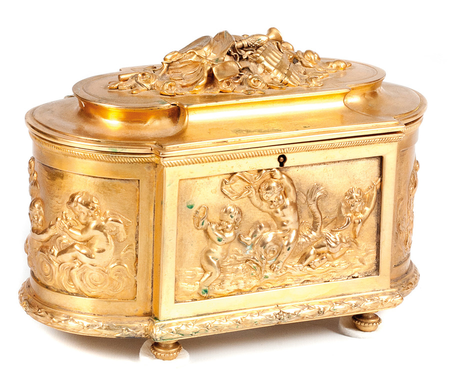 Gilded bronze box