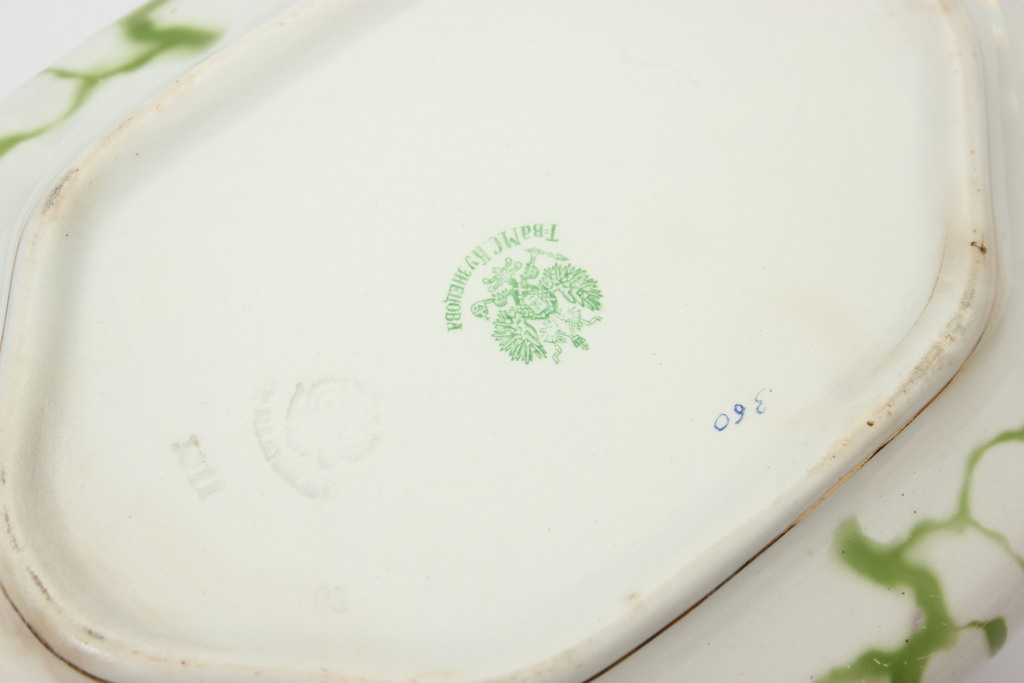 Faience set - serving plate and bowl 