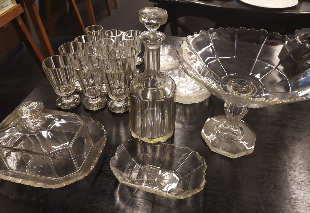 Set of different glassware 