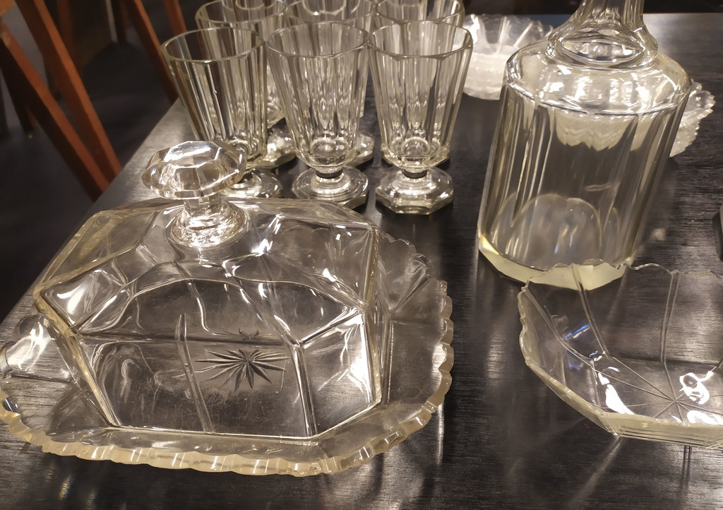 Set of different glassware 