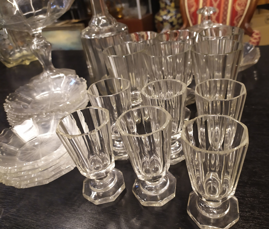 Set of different glassware 