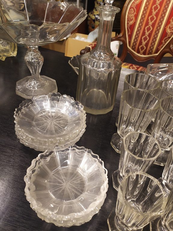 Set of different glassware 