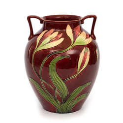 Art Nouveau majolica vase