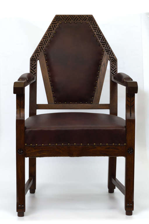 3 oak chairs