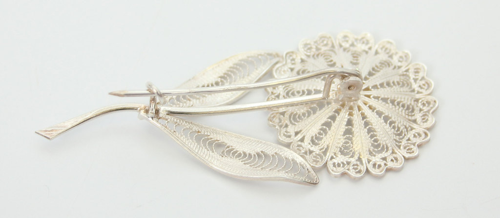 Art Nouveau silver brooch 