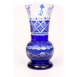 Blue glass vase 