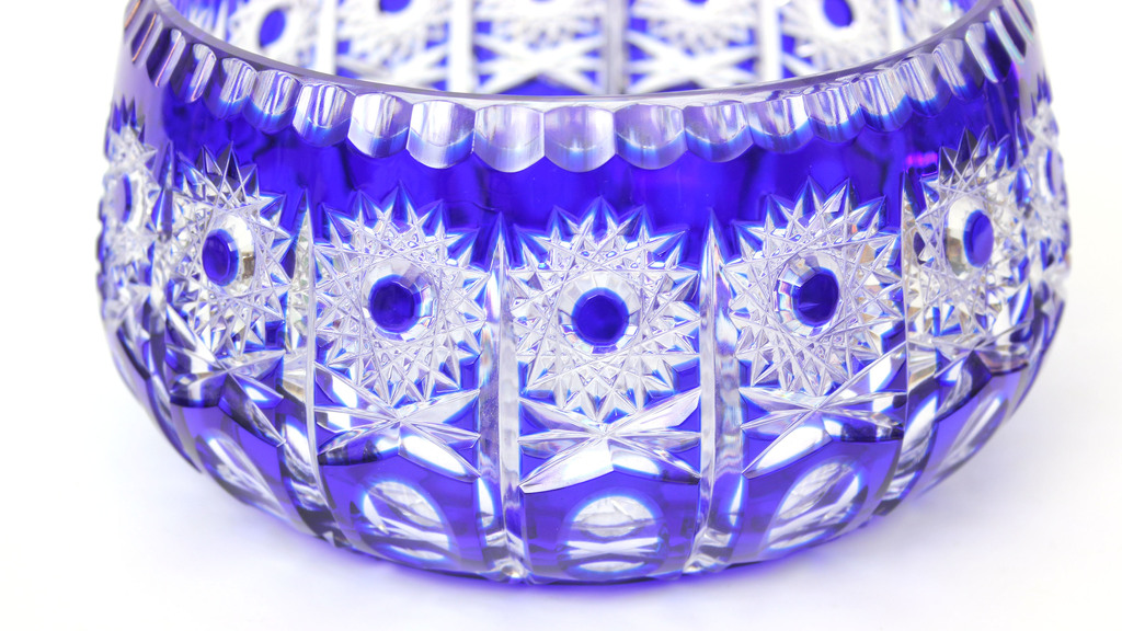  Blue crystal candy bowl