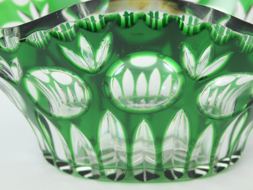 Colored glass basket