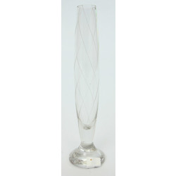 Elongated glass vase