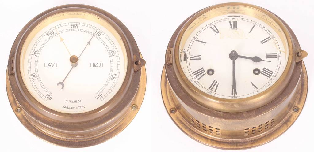 Часы и барометр (пара)