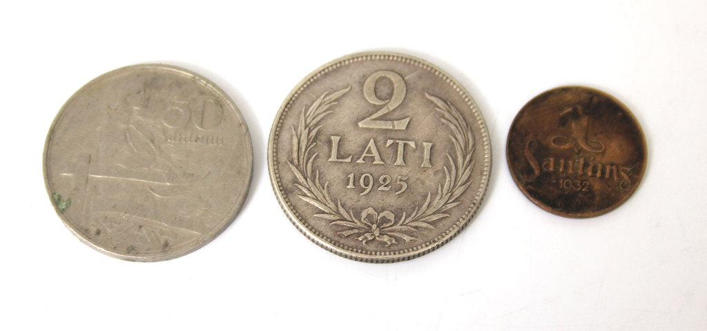 Latvian lats and santims coins 30 pcs.