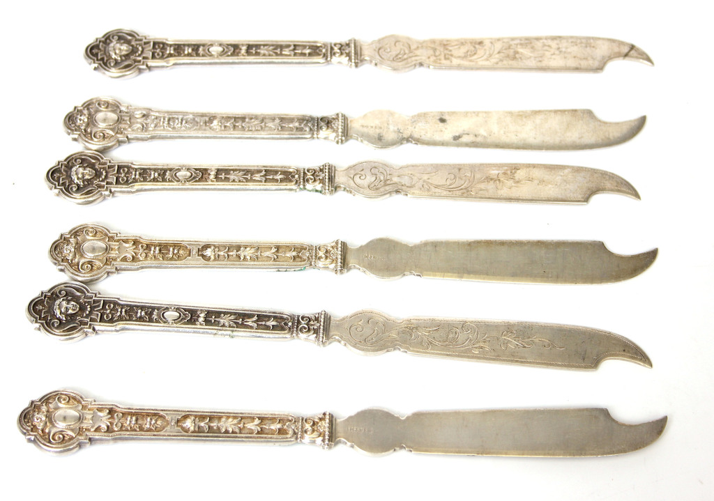 Silver knife set (6 pcs.)