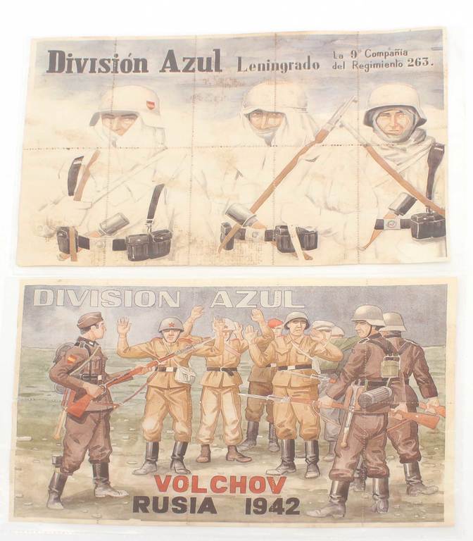 Two campaign posters on the theme of the Second World War