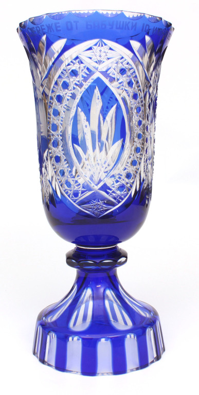 Colored crystal vase