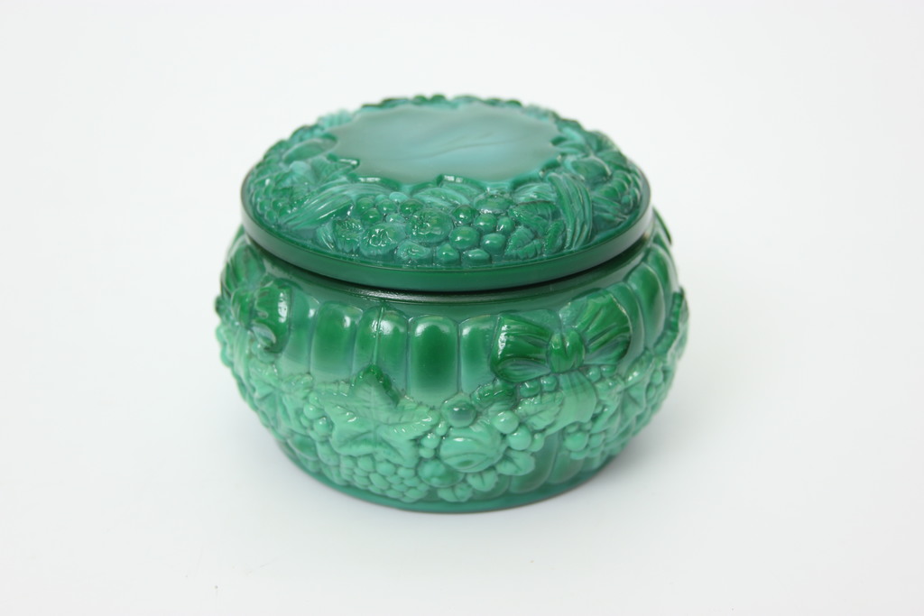 Green dish with lid