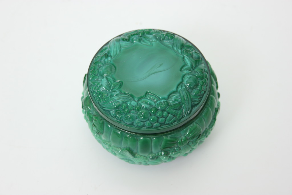 Green dish with lid