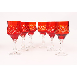 Colored crystal glasses 6 pcs.